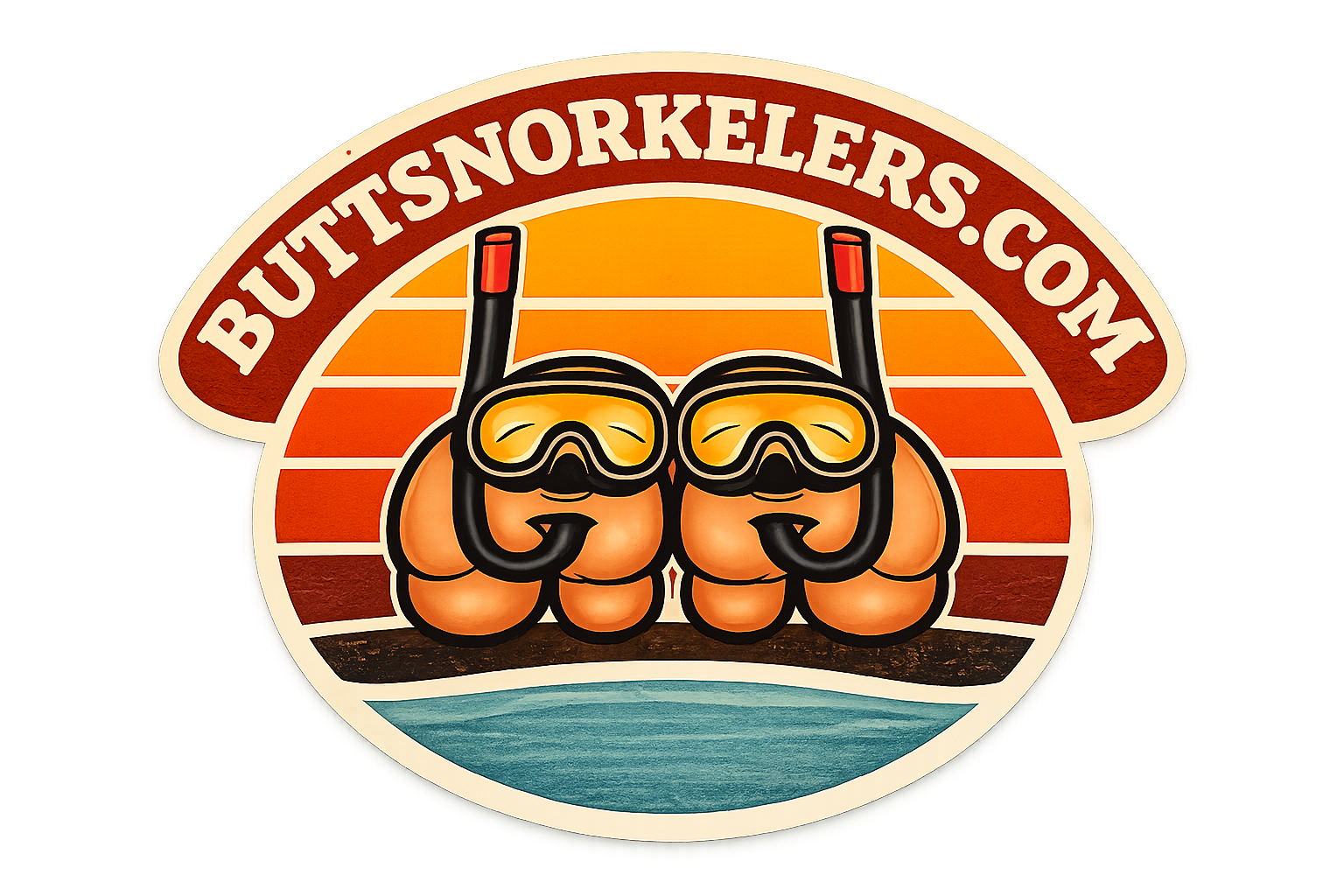 ButtSnorkelers.com logo sticker